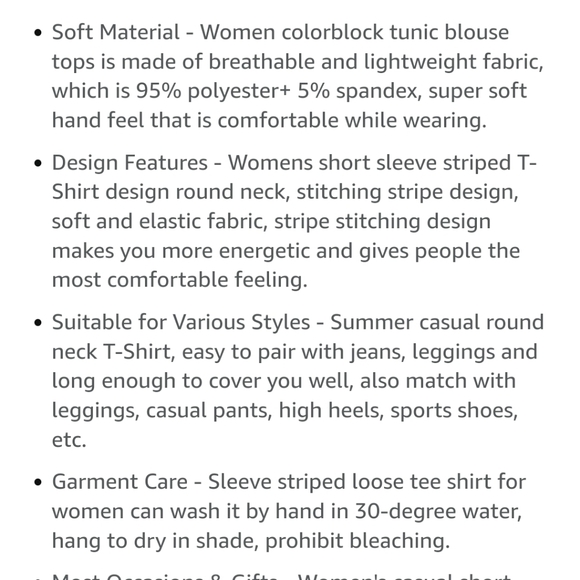 H-DSTORY Amazob Women Oversized Loose Fit Basic Top size Large - Picture 5 of 8